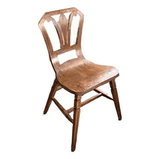 Early Bentwood European Arts and Crafts Chair With a Carved Back Splat For Sale