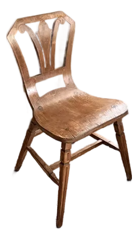 Early Bentwood European Arts and Crafts Chair With a Carved Back Splat