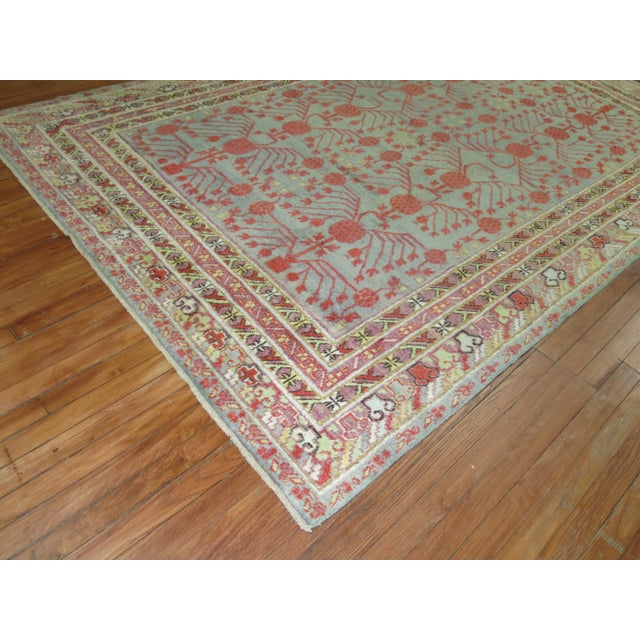 Early 20th Century Pomegranate Antique Khotan Rug - 5'11" x 9' For Sale In New York - Image 6 of 9