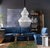 Contemporary Matthew Izzo Home Estelle Navy Velvet Outside Corner Banquette Sofa For Sale - Image 3 of 6