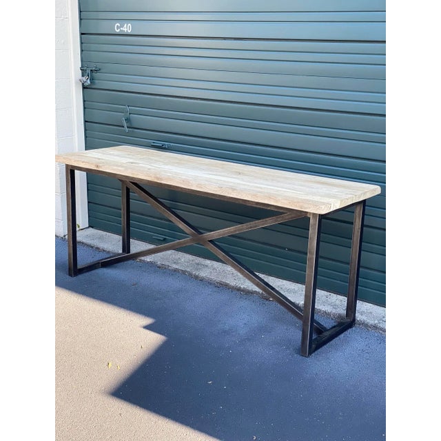 Timothy Oulton Old Wood & Metal Console For Sale - Image 11 of 12