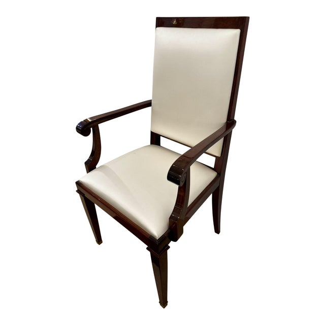 Art Deco Period Mahogany Arm Chair France circa 1930. For Sale - Image 4 of 6
