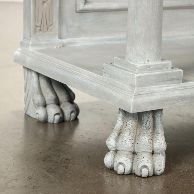 Gray Neo-Renaissance Two-door Display Cabinet For Sale - Image 8 of 11