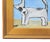 Charming folk-art doggie dog puppy portrait study, oil on artist's canvas panel. Signed by the artist "Diaz" in the lower...