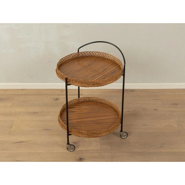 Black Serving Bar Cart, 1960s For Sale - Image 8 of 9