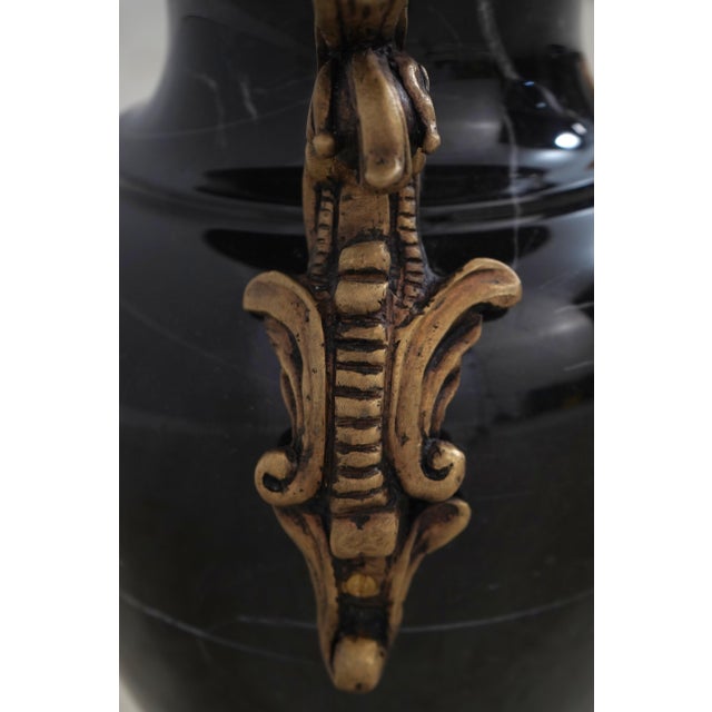 Metal Maitland Smith Gracie Marble & Bronze Vase For Sale - Image 7 of 12