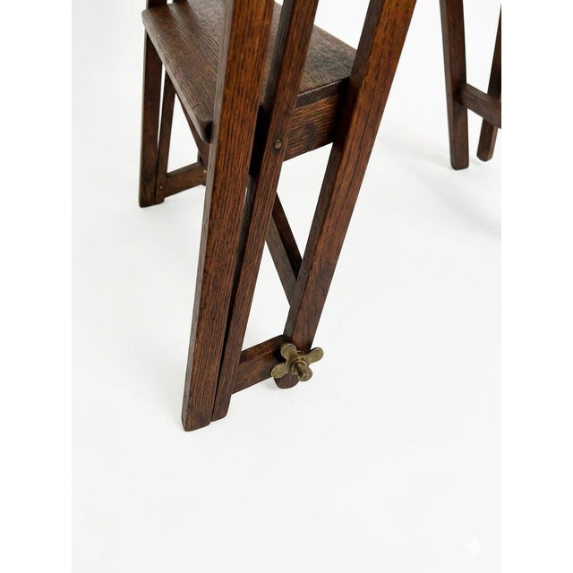 Late 19th Century Magnificent Victorian Architectural a-Frame Ladder, Presentation & Showroom Display Model - 1 Piece For Sale - Image 11 of 12
