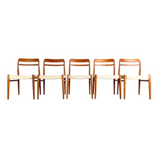 Mid-Century Stühle Gustav Bahus Alf Aarseth, 1960s, Set of 5 For Sale