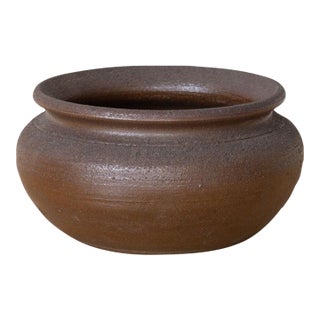 1950s Japanese Bizen-Style Stoneware Bowl For Sale
