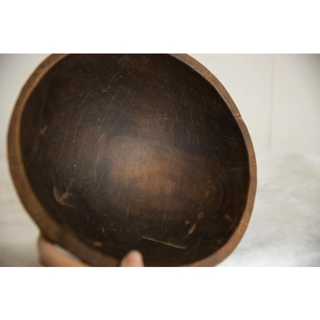 African Vintage Wooden African Bowl For Sale - Image 3 of 7