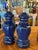 Vintage Palm Beach Pair of Cobalt Blue Ceramic Table Lamps Newly Wired - a Pair For Sale - Image 4 of 10