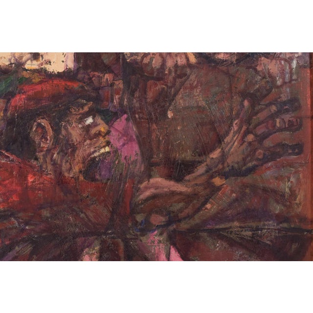 Alvaro, Battle Scene, 1960s, Oil on Canvas, Framed For Sale - Image 9 of 15