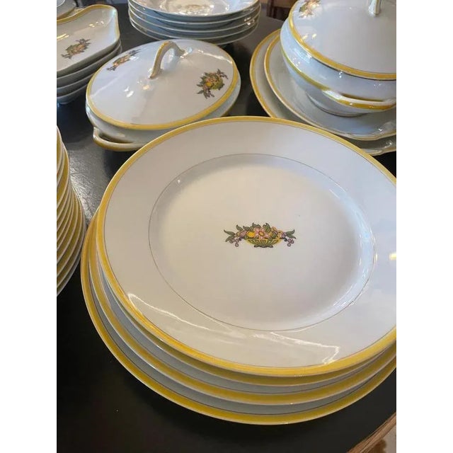 Art Deco French Service in Porcelain from Limoges, 1920s, Set of 49 For Sale - Image 14 of 16