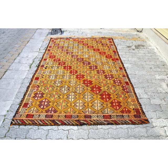 1960s Anatolian Floor Kilim Rug For Sale - Image 11 of 11