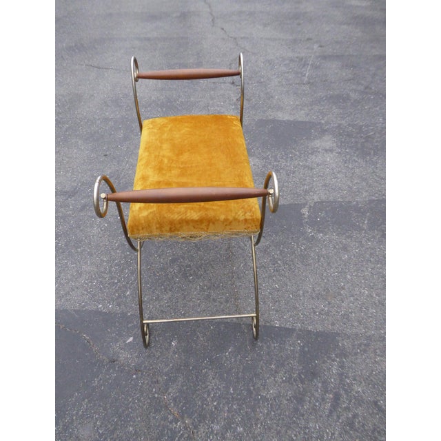 Vintage Hollywood Regency Gold Velvet Vanity Chair Chairish