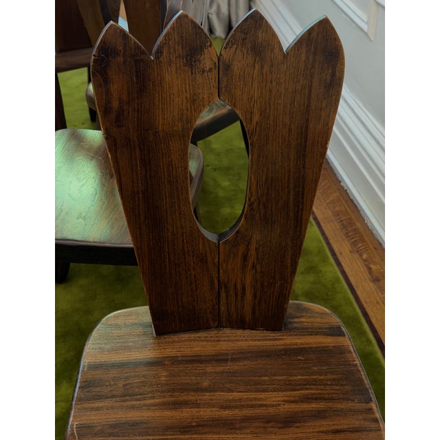 Brown Set of Four Mid 20th Century Olavi Hanninen Atributed Crown Chairs For Sale - Image 8 of 11