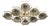 21st Century Hive Satin Brass Smoky Murano Flush Mount by Fabio LTD For Sale