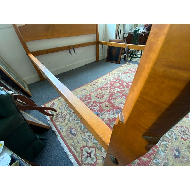 Late 20th Century Handcrafted Tiger Maple Flat Tester Bed For Sale - Image 15 of 16