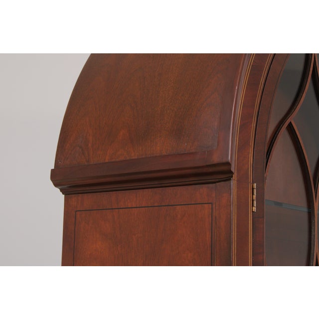 Baker Dome Top Mahogany Historic Charleston China Cabinet For Sale - Image 9 of 17