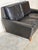 Mid-Century Modern Black Leather Loveseat Mid-Century Modern 1960s For Sale - Image 3 of 11