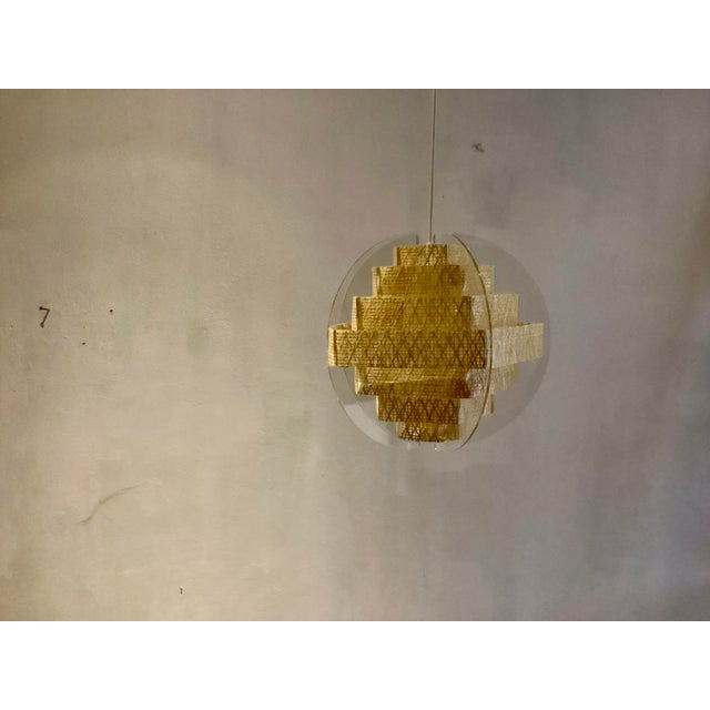 Vintage Acrylic Glass Pendant Light, 1980s For Sale - Image 4 of 8