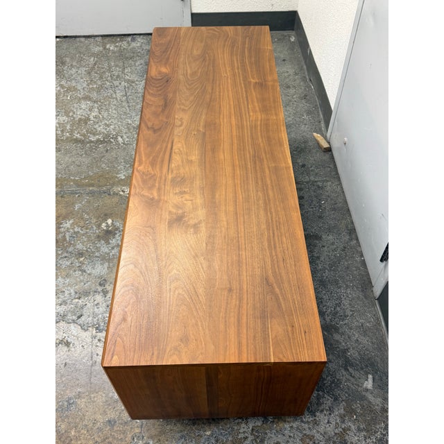 Wood Room & Board Grove Walnut Media Cabinet For Sale - Image 7 of 12