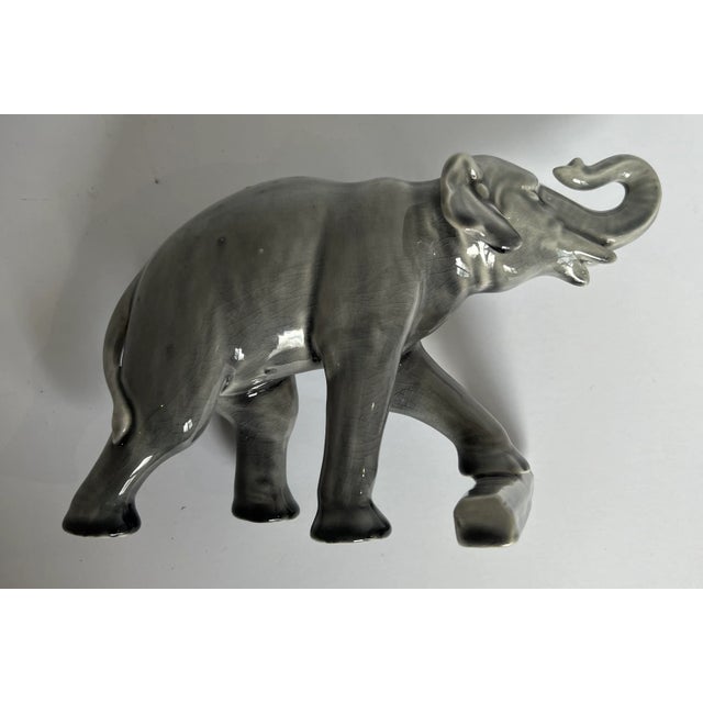 Gray Circa 1870 Mintons England Porcelain Elephant Figurine For Sale - Image 8 of 8