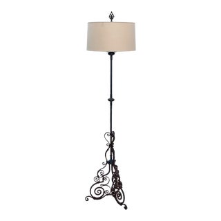 20th Century Santa Barbara Mission Iron Floor Lamp For Sale