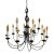 Country Style 15 Arm Lighted Chandelier For Sale