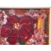 Ameryllis Study 1 - Miniature Abstract Floral Canvas Art by Contemporary British Artist, Angela Wakefield Art measures 12...