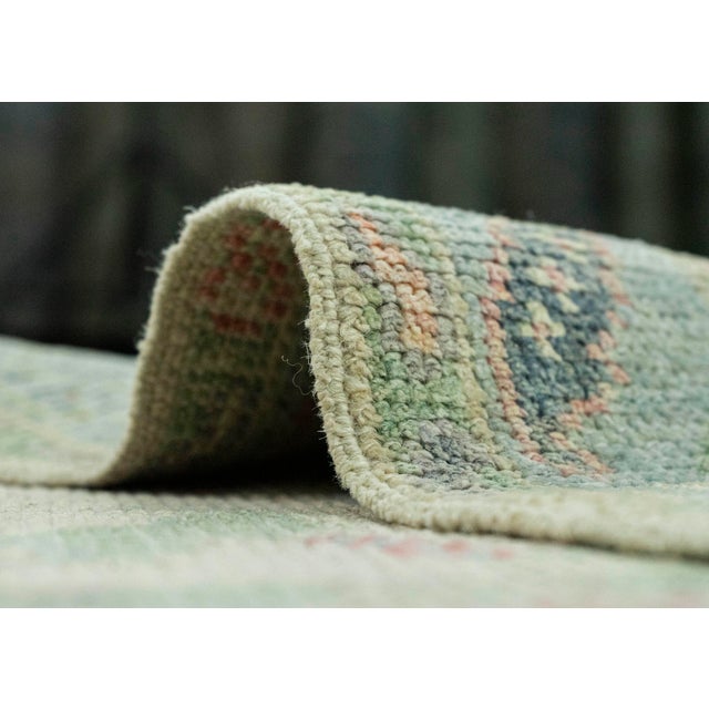 Blue Turkish Oushak Rug 2'2" x 6'2" #20226 For Sale - Image 8 of 8