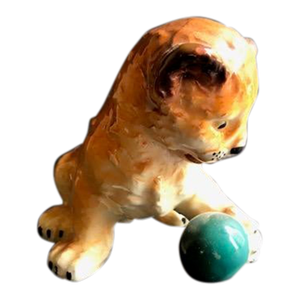 Mid-Century Leopard Kitten Porcelain Figurine, Germany