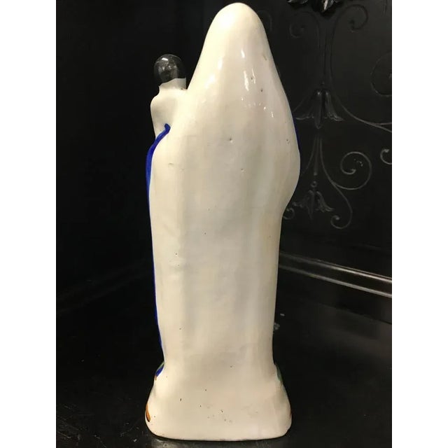 Holy Mary in earthenware of Malicorne, 1st part of the 20th century