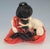Early 20th Century Antique Japanese Hina Matsuri Court Lady Doll Gofun Silk Kimono 5.5” For Sale - Image 5 of 18