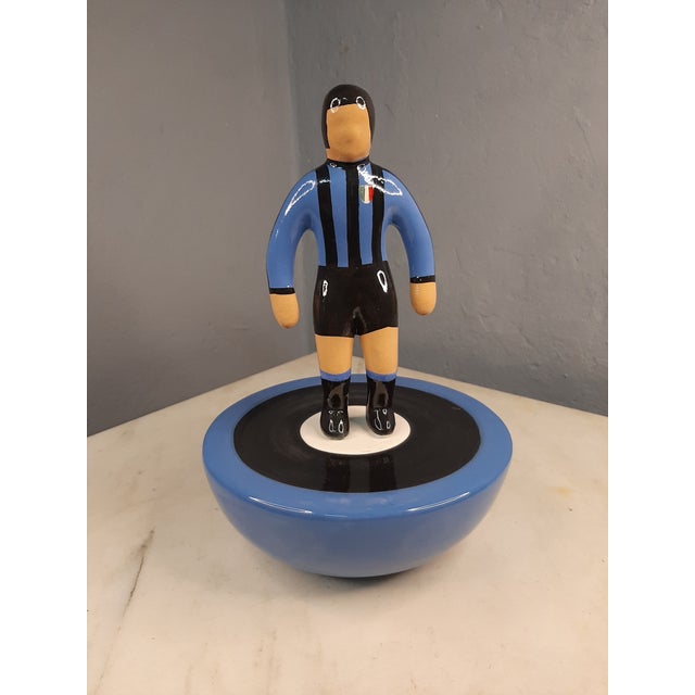 Subbuteo Ornament Sculpture in Hand-Painted Double-Mold Ceramic from Artigianato Italiano For Sale - Image 5 of 10