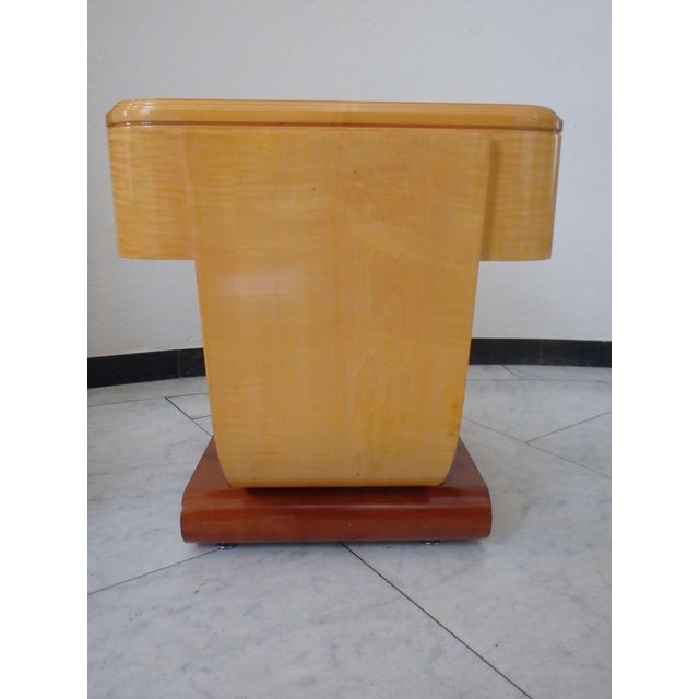 Side Table with One Drawer and U-Shaped Base, 1940s For Sale - Image 6 of 18