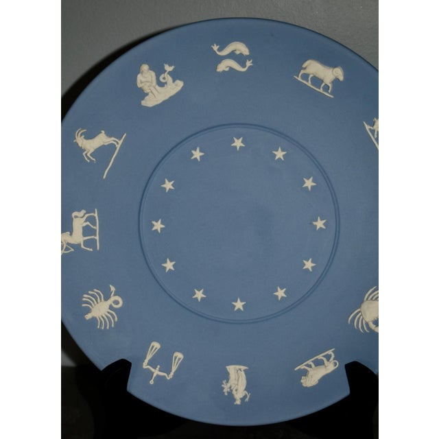 Vintage (1970's) Collector's Plate with 12 Zodiac Signs. Made by Wedgewood. Pale Blue & White Color. Made of Ceramic &...