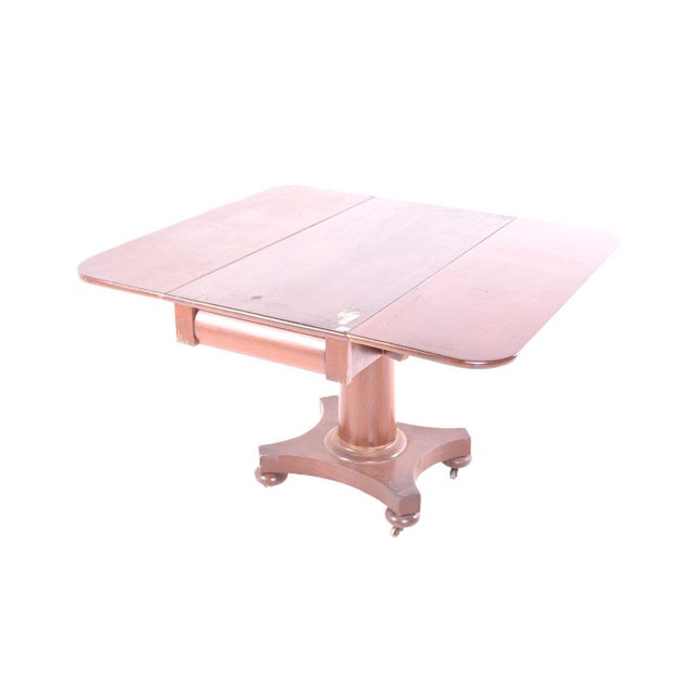 Antique Mahogany Drop Leaf Dining Table, 1890s For Sale - Image 3 of 5