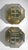 Mid-Century Modern Mid 20th Century Italian Mid-Century Modern Brass and Satin Glass Ceiling Lights - a Pair For Sale - Image 3 of 16