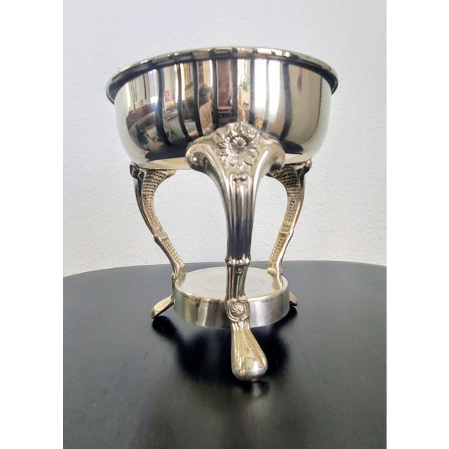 Metal 1980s Elegance Glass Coffee Carafe With Warming Stand, Ep Brass Silver Plated Tea Pot For Sale - Image 7 of 12
