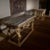Goldenrod Carved Console Table with Marble Top and Cherubs For Sale - Image 8 of 18