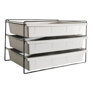 Mid-Century Modern French File Magazine Rack in Plastic and Metal by Charlotte Perriand, 1950s For Sale