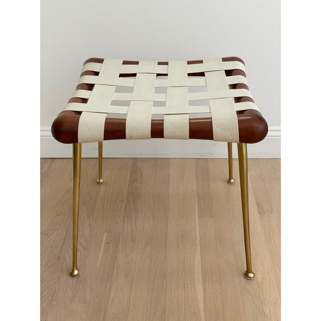 Bexley Heath Edition Stool by T.H.Robsjohn-Gibbings for John Widdicomb For Sale - Image 9 of 11