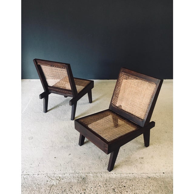 Low Modernist Folding Chairs by Pierre Jeanneret for Chandigarh, India, 1960s, Set of 2 For Sale - Image 14 of 18