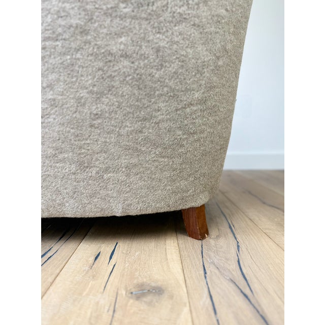 Brown Vintage Danish Sofa in Grey Alpaca, 1950s For Sale - Image 8 of 12