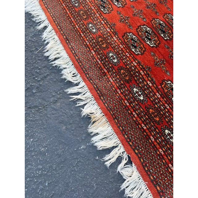 Late 20th Century 9ft 4in X 12ft Bokhara Hand Knotted Area Rug For Sale - Image 5 of 12