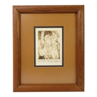 Signed Real Musgrave "Fairy Tales" 45/135 Etching Print Art Pocket Dragon ~ Rare! For Sale