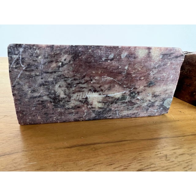 Hand Carved Soapstone Asian Bookends - A Pair For Sale - Image 10 of 11
