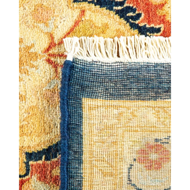 1990s Vintage Moroccan Hand Knotted Wool Area Rug, Navy Blue - 7'10" X 9'10" For Sale - Image 5 of 9