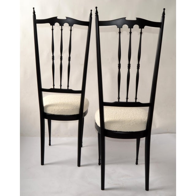Pozzi & Verga Attributed Mid-Century Modern Sculptural Wooden Side Chairs Italy 1950, Pair For Sale - Image 15 of 17